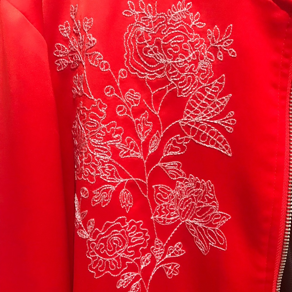 H&M Red bomber jacket - Picture 3 of 7